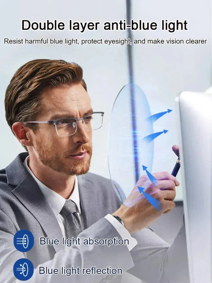 🎁Hot Sale🔥👓Ultra Light Anti Blue Presbyopic Glasses✨