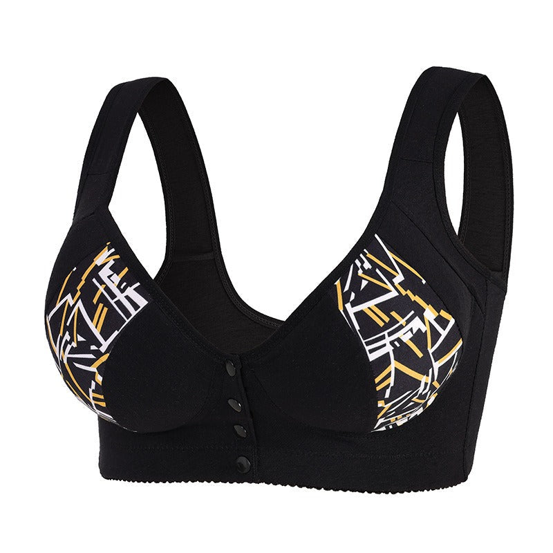 Flexible Fit Front Snap Bra Black