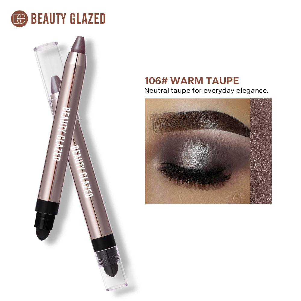 Dual-Ended Pearlescent Eyeshadow Stick: Effortlessly Create a "Lazy-Girl" Eye Makeup Look